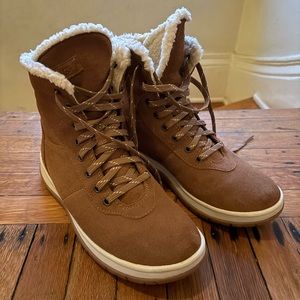 Ugg shearling lace up boots